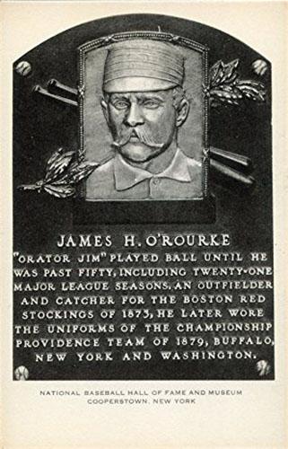 1956-63 Artvue Hall of Fame Plaque Postcards (Type 2) #NNO Jim O'Rourke Front