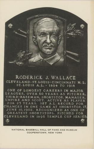 1956-63 Artvue Hall of Fame Plaque Postcards (Type 2) #NNO Bobby Wallace Front