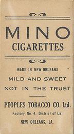 1911-16 People's Tobacco Mino (T216) #NNO Christy Mathewson Back