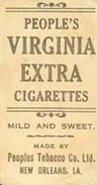 1911-16 People's Tobacco Virginia Extra (T216) #NNO Bill O'Hara Back