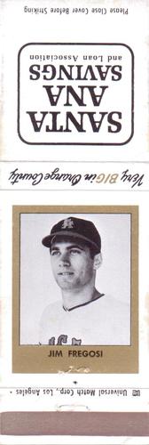 1965 Universal Match Santa Ana Savings and Loan Los Angeles Angels Matchbooks #NNO Jim Fregosi Front