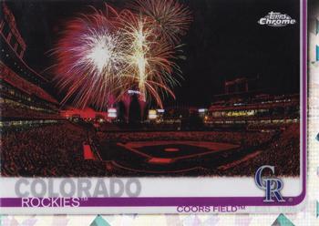 2019 Topps Chrome Sapphire Edition #604 Coors Field Front