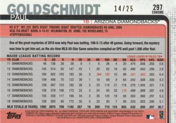 2019 Topps Chrome Sapphire Edition - Orange #297 Paul Goldschmidt Back