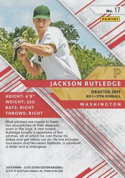 2019 Panini Elite Extra Edition #17 Jackson Rutledge Back