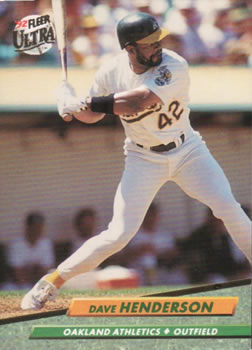 1992 Ultra #113 Dave Henderson Front