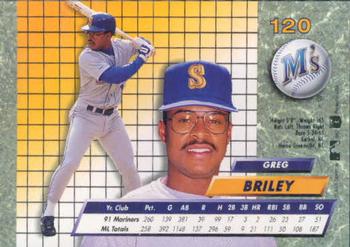 1992 Ultra #120 Greg Briley Back
