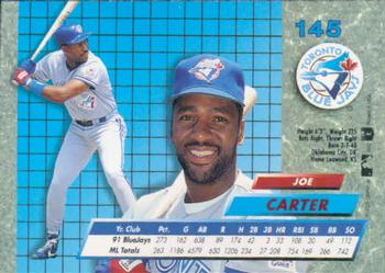 1992 Ultra #145 Joe Carter Back