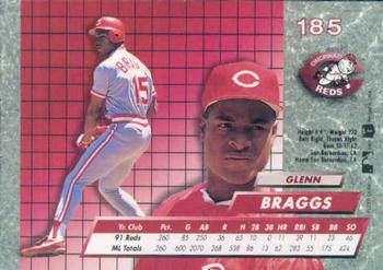 1992 Ultra #185 Glenn Braggs Back