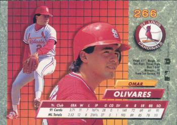 1992 Ultra #266 Omar Olivares Back