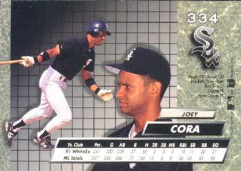 1992 Ultra #334 Joey Cora Back