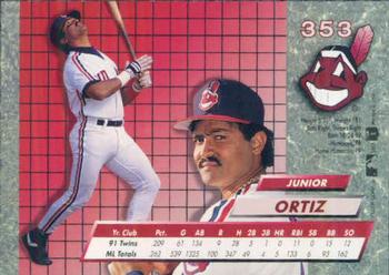 1992 Ultra #353 Junior Ortiz Back
