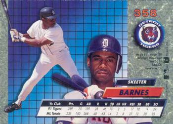 1992 Ultra #358 Skeeter Barnes Back