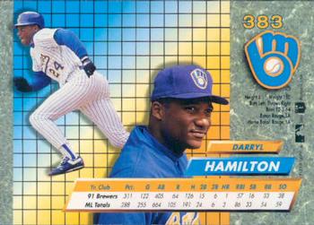 1992 Ultra #383 Darryl Hamilton Back
