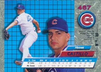 1992 Ultra #467 Frank Castillo Back