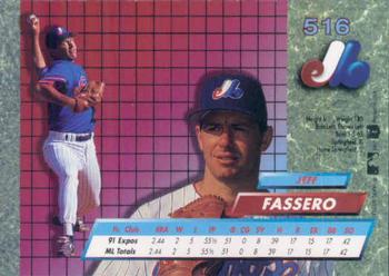 1992 Ultra #516 Jeff Fassero Back