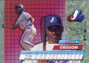 1992 Ultra #518 Marquis Grissom Back