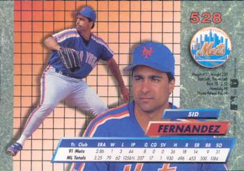 1992 Ultra #528 Sid Fernandez Back