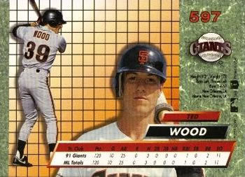 1992 Ultra #597 Ted Wood Back
