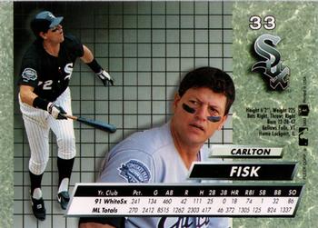 1992 Ultra #33 Carlton Fisk Back