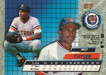 1992 Ultra #57 Milt Cuyler Back