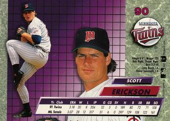 1992 Ultra #90 Scott Erickson Back