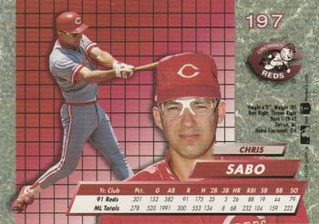 1992 Ultra #197 Chris Sabo Back