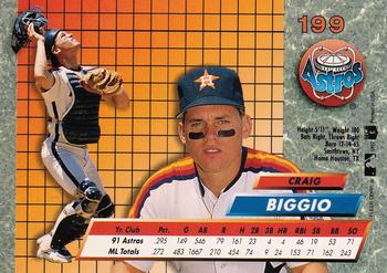 1992 Ultra #199 Craig Biggio Back
