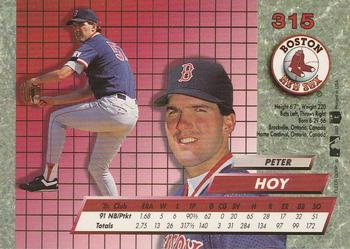 1992 Ultra #315 Peter Hoy Back