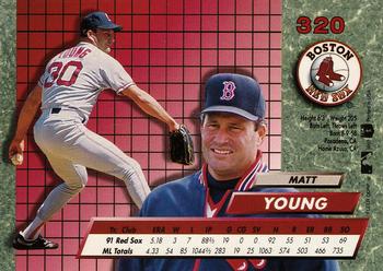 1992 Ultra #320 Matt Young Back