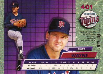1992 Ultra #401 Gary Wayne Back