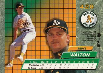 1992 Ultra #428 Bruce Walton Back