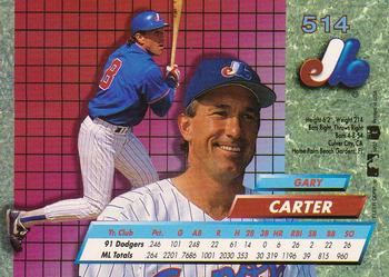 1992 Ultra #514 Gary Carter Back