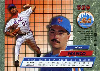 1992 Ultra #529 John Franco Back