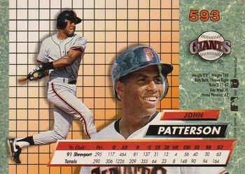 1992 Ultra #593 John Patterson Back