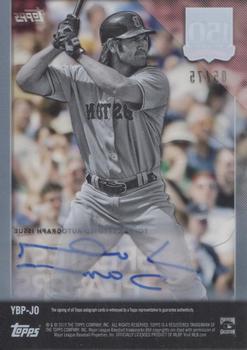 2019 Topps Clearly Authentic - 150 Years of Professional Baseball Autographs Black #YBP-JO Johnny Damon Back