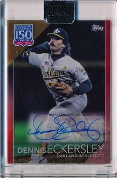 2019 Topps Clearly Authentic - 150 Years of Professional Baseball Autographs Red #YBP-DE Dennis Eckersley Front