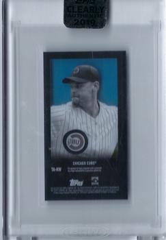 2019 Topps Clearly Authentic - T206 Autographs Blue #TA-KW Kerry Wood Back