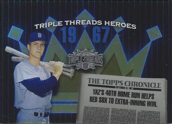 2006 Topps Triple Threads - Heroes #TTH67CY6 Carl Yastrzemski Front
