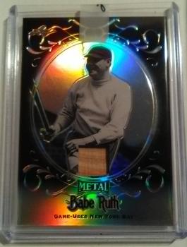2019 Leaf Metal Babe Ruth Collection - Game-Used Bat Relics Black #SB-03 Babe Ruth Front