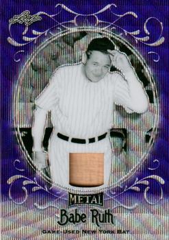 2019 Leaf Metal Babe Ruth Collection - Game-Used Bat Relics Purple Wave #SB-22 Babe Ruth Front