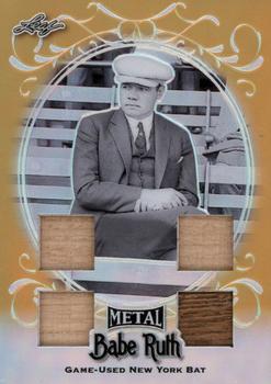 2019 Leaf Metal Babe Ruth Collection - Quad Bat Relics Gold #QB-27 Babe Ruth Front