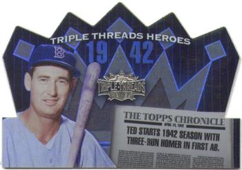 2006 Topps Triple Threads - Heroes Die Cut #TTH42TW1 Ted Williams 1942 Front