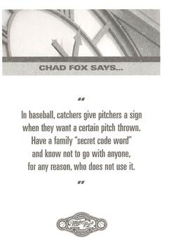 2002 Milwaukee Brewers Police #NNO Chad Fox Back