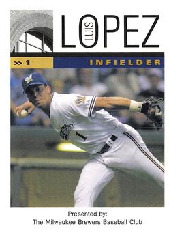 2002 Milwaukee Brewers Police #NNO Luis Lopez Front