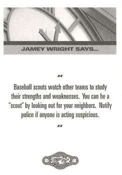 2002 Milwaukee Brewers Police #NNO Jamey Wright Back