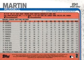 2019 Topps Update - 150th Anniversary #US41 Russell Martin Back