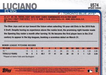 2019 Topps Update - 150th Anniversary #US74 Elvis Luciano Back