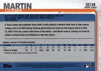 2019 Topps Update - 150th Anniversary #US149 Corbin Martin Back
