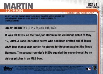 2019 Topps Update - 150th Anniversary #US171 Corbin Martin Back