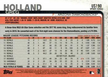 2019 Topps Update - 150th Anniversary #US190 Greg Holland Back